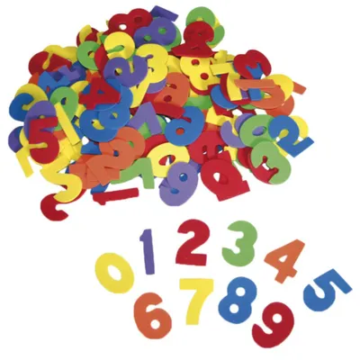 Produktbild von EDUPLAY 200-049 Moosgummi 'große Zahlen', mehrfarbig, 150-teilig (1 Set)