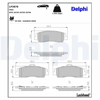 Image de Jeu de plaquettes de frein arrière DELPHI pour HYUNDAI Staria Bus (US4) LP3878