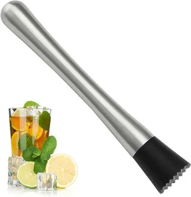 Productafbeelding van Famanu cocktailstamper van roestvrij staal - Ergonomisch ontwerp voor mojito cocktails