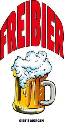 Produktbild von vianmo Holzschild 18x12 cm Alkohol Freibier gibt's morgen Bierkrug