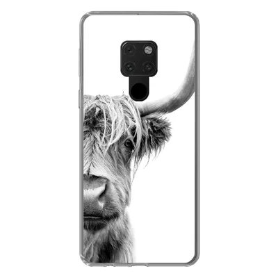 Produktbild von MuchoWow® Handyhülle Schutzhülle Hülle für Huawei P40 Lite Schottischer Highlander - Tiere - Schwarz - Weiß Silikon Softcase Handy Hülle - Handy
