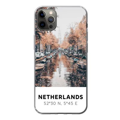 Produktbild von MuchoWow® Handyhülle Schutzhülle Hülle für iPhone 13 Pro Max Niederlande - Amsterdam - Gracht - Herbst Silikon Softcase Handy Hülle - Mobiltelefon