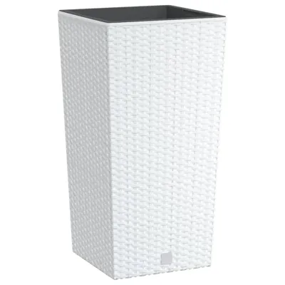 Immagine prodotto di vidaXL Fioriera con inserto estraibile bianco 11/26,5L PP rattan