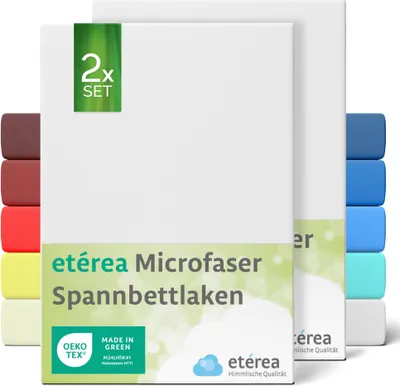 Produktbild von etérea Renforcé Bettwäsche Baumwolle Weiss 60x120 - 70x140 cm