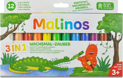 Image de Malinos Wachsmalstifte Wachsmal-Zauber     12 Farben      3+