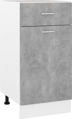 Produktbild von Schubunterschrank Betongrau 40x46x81,5 cm Holzwerkstoff