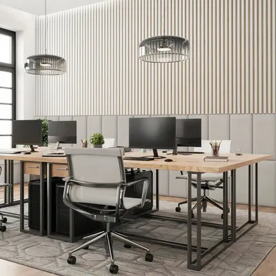 Produktbild von Wandkissen Leinenoptik grau Gewebte-Optik 30 x 60 cm