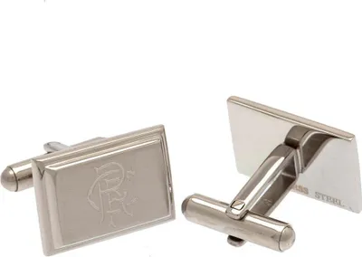 Produktbild von Rangers FC - Manschettenknöpfe, Schneckenwappen, Edelstahl TA9715 (Einheitsgröße) (Silber)
