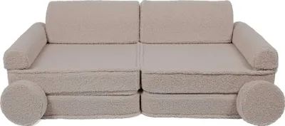 Zdjęcie produktu dla Modułowa sofa piankowa dla dzieci - Sofa do pokoju dziecięcego, Bearly, jasnoszara