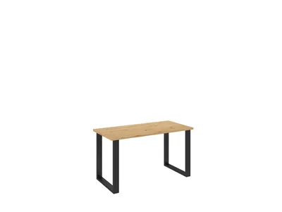 Produktbild von Esstisch IMPERO 138x67 Eiche Artisan – Moderner Küchentisch mit schwarzen Metallfüßen für Esszimmer und Wohnbereich