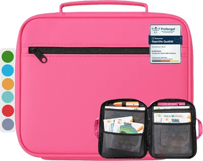 Immagine prodotto di bunnyboo TipToi Tasche - Platz für bis zu 8 Bücher - mit Einsatz für Tiptoi Stift, Kabel und Batteriefach - gehört in jedes Starterset TipToi (Rosa)