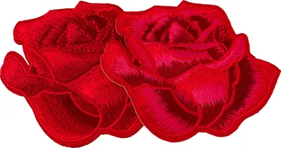 2 Rosen Aufbügler, Applikationen Zierapplikation, 78x65mm, Farbmix