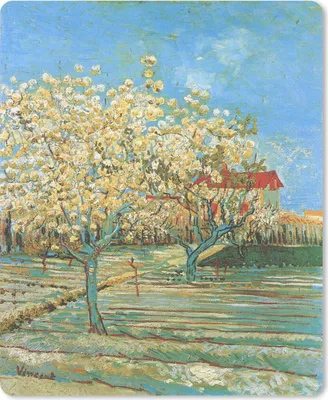 Produktbild von MuchoWow® Mauspad Mousepad Blühender Obstgarten - Vincent van Gogh 19x23 cm - Mousepads - Maus Mat - Pad - Mausunterlage - Mauspads - Spielen