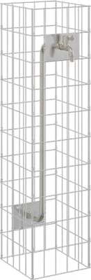 Produktbild von Gabionen Wasserhahn Silber 25 x 25 x 100 cm Edelstahl