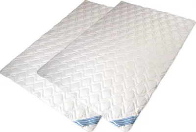 Produktbild von 2 Stück waschbare Wildseiden Sommerdecken gesteppt 155x220 cm Baumwollbezug SWL