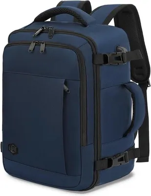 Productafbeelding van PromoHome® Reisrugzak handbagage, 45x36x20 cm, geschikt voor easyJet, 30L rugzak voor laptop (15.6 inch), vrijetijds- en reiskoffer, donkerblauw