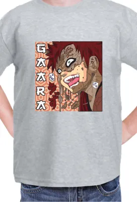 Obrázek produktu pro Dětské Triko Japan Manga Anime Comics Animation Naruto Gaara Shikaku, 9-11 Jahr - 140 / Vřesově šedá