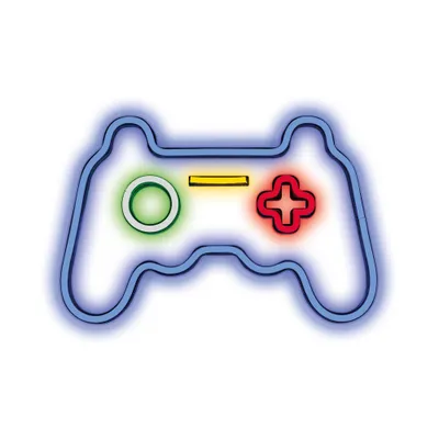 Produktbild von Neonlicht Neon LED GAMEPAD Groß 41cm Schild Beleuchtung Nachtlicht USB GAMING  für Gaming Zimmer Schlafzimmer Wand Bar Party Geschenke Deko