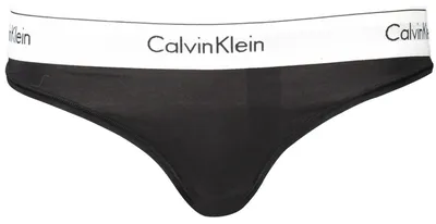 Produktbild von Eleganter Damen-Tanga Schwarz mit Elastikbund und Kontrastdetails