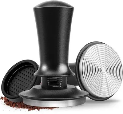 Immagine prodotto di Pressino per caffè espresso in acciaio inossidabile da 51 mm, autolivellante, con molla, per baristi