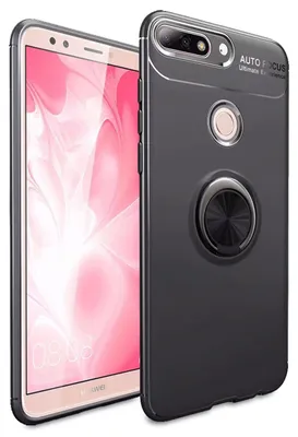 Image de Housse NALIA Ring compatible avec Huawei Y7 2018, housse en silicone pour support de voiture