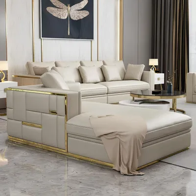 Zdjęcie produktu dla Sofa trzyosobowa Sofa tapicerowana Nowoczesne sofy 3-osobowe Szezlong