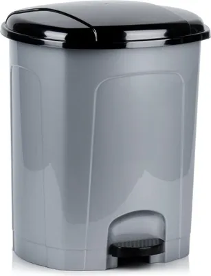 Zdjęcie produktu dla Kosz na śmieci z pedałem plastikowy szary 30 l