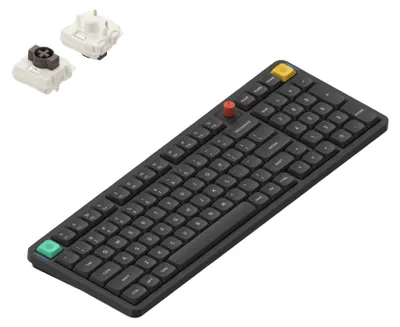 Produktbild von NuPhy Air100 V3 Kabellose Mechanische Tastatur Bluetooth/2,4 GHz/USB-C QWERTY Layout - Nebula Dark / Brown nano
