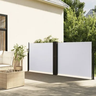 Produktbild von Maison Exclusive - Seitenmarkise Ausziehbar Weiß 120x600 cm