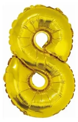 Produktbild von Folienballon, 8 Złoty, 35 cm - Godan