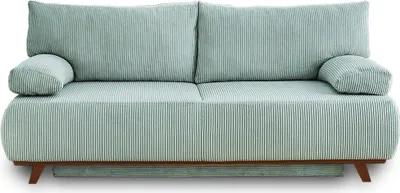 Image de Best Mobilier Cristal - canapé 3 places - convertible avec coffre - en velours côtelé , Bleu