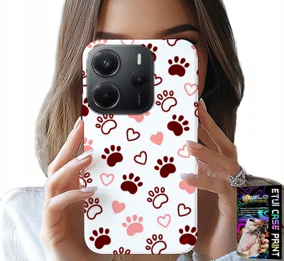 Produktbild von Hülle Für Xiaomi Note 14 4G - Hundepfoten Auf Weissem Hintergrund, Hund, Katze, Bär