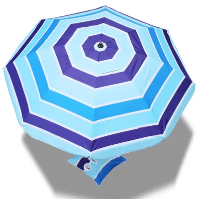 Zdjęcie produktu dla Parasol plażowy Hengda 210 cm – z torbą – parasol plażowy, ogrodowy, balkonowy z kołkiem do wbijania w ziemię