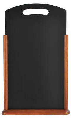 Obrázok produktu pre Securit Stolová popisovacia tabuľa s rukoväťou 21x45 cm, tmavohnedá