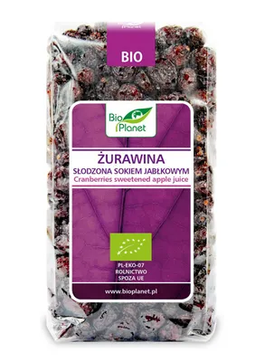 Immagine prodotto di Mirtilli rossiPLANET dolcificati con succo di mela biologico 400g