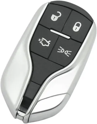 Produktbild von Techstar-Autoschlüsselgehäuse vom Typ Smart Key, mit 4 Tasten, kompatibel mit Maserati Ghibli, Quattroporte – mit Schlüsselblatt