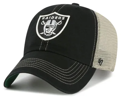 Immagine prodotto di Cappello da baseball vintage "Trucker" della marca 47 Brand, modello "Trawler", con i colori e il logo dei Las Vegas Raiders
