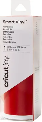 Zdjęcie produktu dla Cricut Joy Smart Vinyl, Wyjmowana, Czerwony, Winyl, Matowy, Wewnętrz i na wolnym powietrzu, 1219 mm