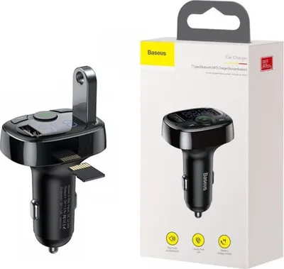 Zdjęcie produktu dla Baseus CCTM-01, Cyfrowy, FM, 87,5 - 108 MHz, LED, Zapalniczka, Micro-USB B, USB Typu-A