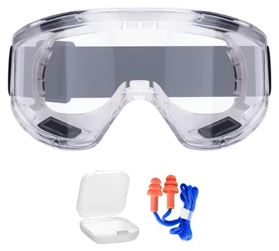 Produktbild von Sicherheitsbrille mit Anti-Beschlag, kratzfest, für Baustellen, Chemikalien, Heimwerker