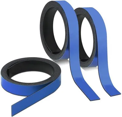 Produktbild von 3x Magnetstreifen Blauw | ca. 1 cm x 1 m magnetischer Streifen für Whiteboards, Schubladen, Kalender | magnetische Etiketten | Magnetstreifen | 3x Magnetstreifen Blauw 1 cm x 1 m