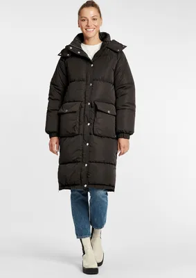 Produktbild von OXMO OXAlba Damen Wintermantel Parka Steppmantel mit Kapuze