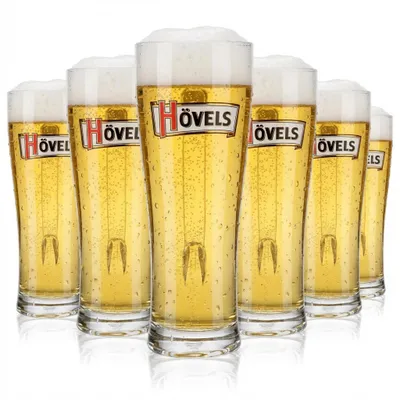Produktbild von 6x Hövels Bier Glas 0,5l Bierkrug Bierseidel Bierhumpen Aspen