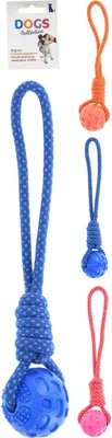 Immagine prodotto di giocattolo per cani PALLONE CON CORDA 40x7x7cm mix di colori