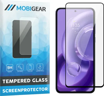 Produktbild von Mobigear Premium  Motorola Edge 30 Neo Panzerglas Gehärtetes Glas Displayschutz - Hüllenfreundlich - Schwarz