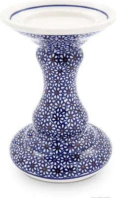 Produktbild von Bunzlauer Keramik Kerzenhalter Kerzenständer Ø13,1cm H19cm mit großer Stellfläche für Stumpenkerzen bis Ø8cm, Nachbildung 120