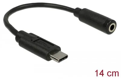 Immagine prodotto di Adattatore audio Delock da connettore USB Type-C™ a jack da 3,5 mm, 14 cm