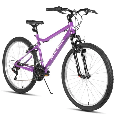 Produktbild von Hiland 26 Zoll Damen Mountainbike, 18-Gang Schaltung, Mountainbike mit V-Bremsen, Robustes MTB für Frauen Studenten-Pendlerfahrrad, Lila