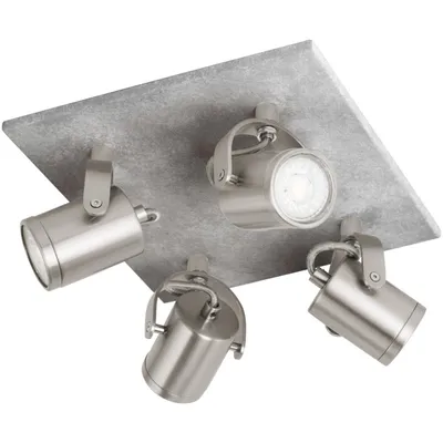 Produktbild von EGLO Praceta, Strahler Oberflächenbeleuchtung, Nicht austauschbare(s) Leuchtmittel, 6,6 W, 3000 K, 240 lm, Grau, Nickel