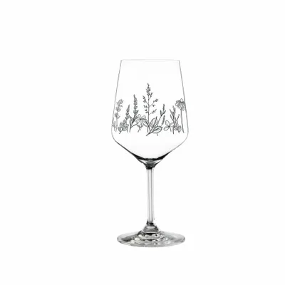 Produktbild von Nachtmann Tattoo Wein/Spritzglas Botanical Black, 2er Set, Weinglas, Longdrinkglas, Kristallglas, 630 ml, 105723